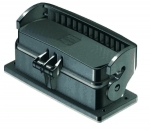 Han-Eco B 24B Bulkhead mounted housing with thermo-plastic cover, outdoor, single locking lever