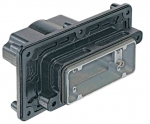 Han 16B HPR panel feed through housing, for mounting from inside, top entry, 1xM50, screw locking