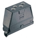 Han 24B HPR hood, top entry, 4xM20, screw locking